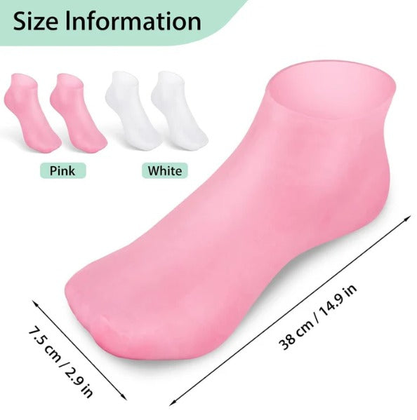Soft  Silicone Moisturizing Heel Care  Socks for Dry Cracked Feet